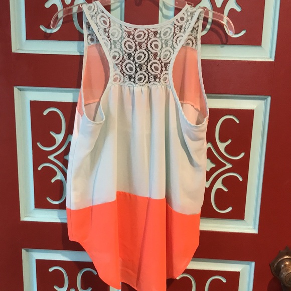 Women’s Edge High Low Lacey Color Block Tank Top Size L - Picture 6 of 7